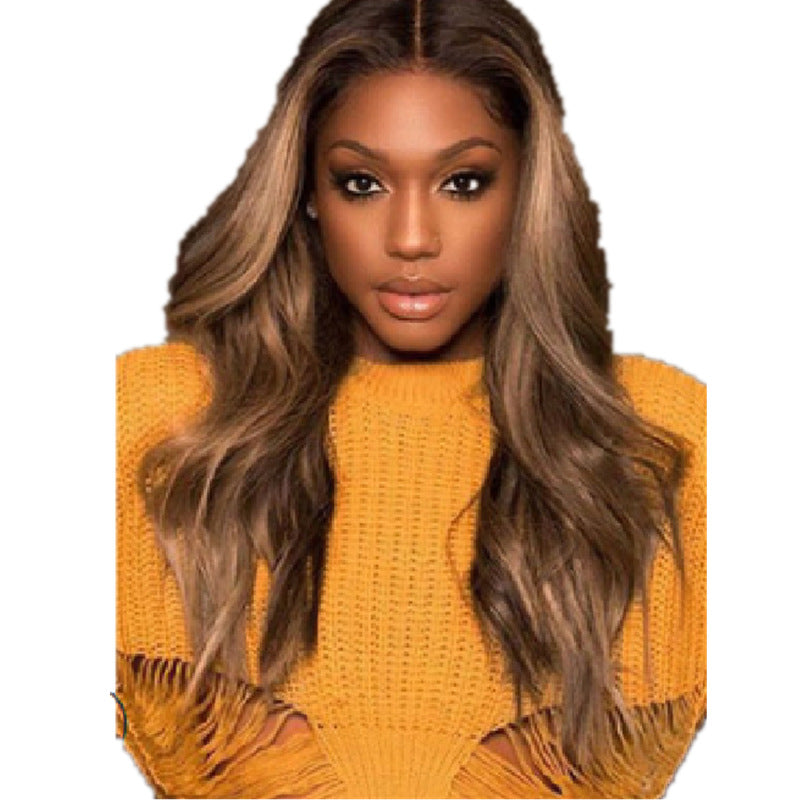 Bleaching And Dyeing Mid-length Curly Hair Wigs