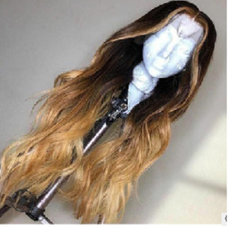 Bleaching And Dyeing Mid-length Curly Hair Wigs