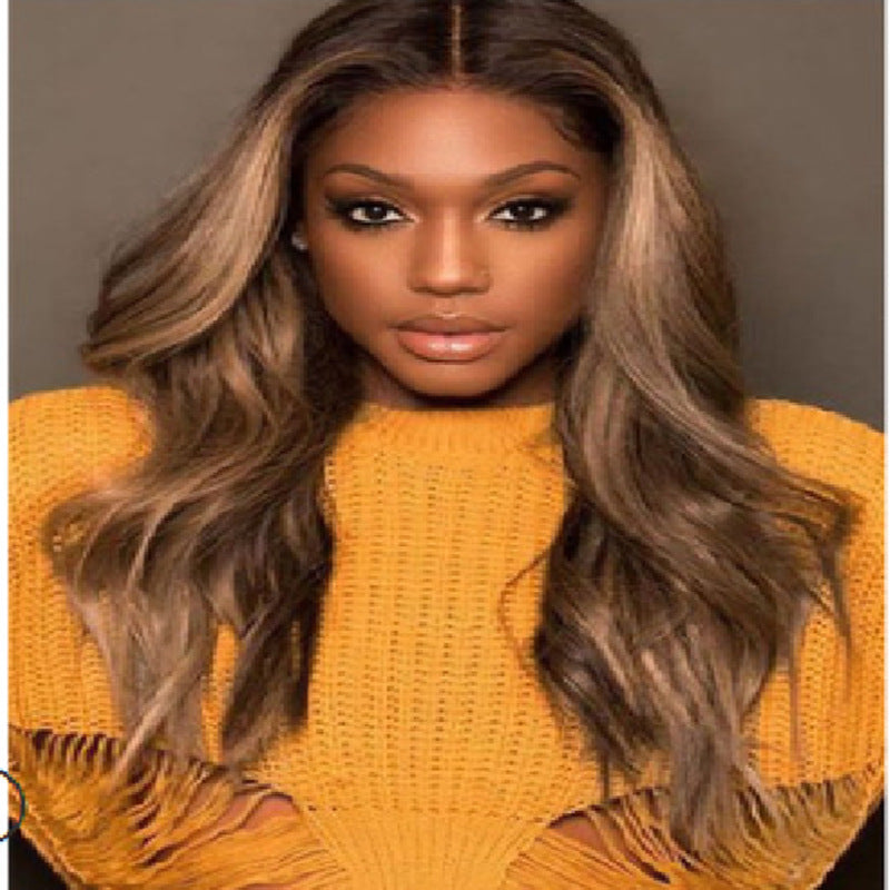 Bleaching And Dyeing Mid-length Curly Hair Wigs